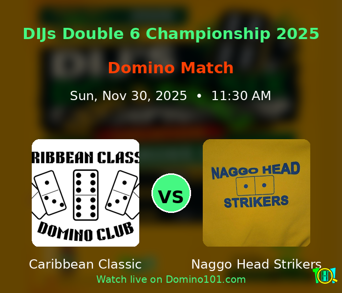 Match Flyer for Caribbean Classic VS Naggo Head Strikers